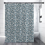 Snow Leopard Knitted Pattern Print Premium Shower Curtain