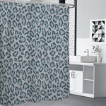 Snow Leopard Knitted Pattern Print Premium Shower Curtain
