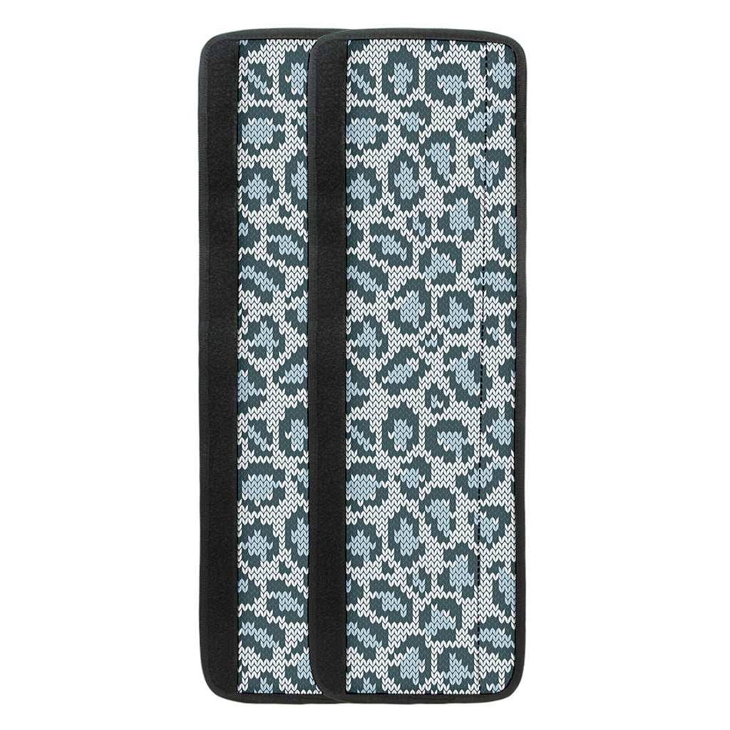 Snow Leopard Knitted Pattern Print Refrigerator Handle Covers