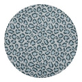 Snow Leopard Knitted Pattern Print Round Blanket