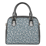 Snow Leopard Knitted Pattern Print Shoulder Handbag