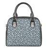 Snow Leopard Knitted Pattern Print Shoulder Handbag