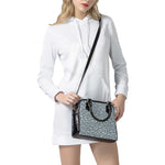 Snow Leopard Knitted Pattern Print Shoulder Handbag