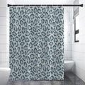 Snow Leopard Knitted Pattern Print Shower Curtain