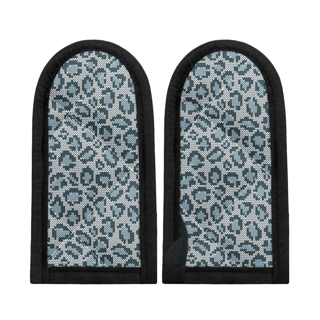 Snow Leopard Knitted Pattern Print Skillet Handle Cover