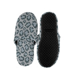 Snow Leopard Knitted Pattern Print Slippers