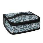 Snow Leopard Knitted Pattern Print Small Lunch Bag