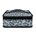 Snow Leopard Knitted Pattern Print Small Lunch Bag