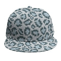 Snow Leopard Knitted Pattern Print Snapback Cap