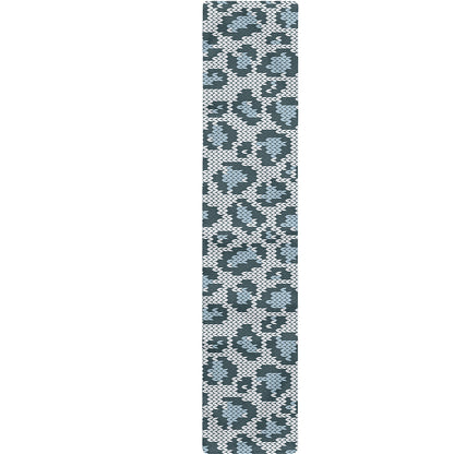 Snow Leopard Knitted Pattern Print Table Runner