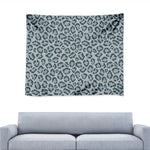 Snow Leopard Knitted Pattern Print Tapestry