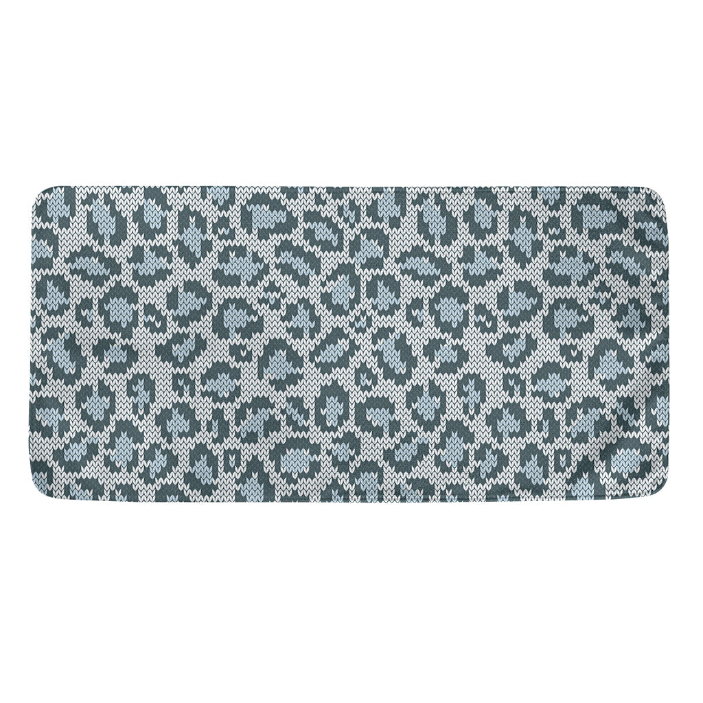 Snow Leopard Knitted Pattern Print Towel