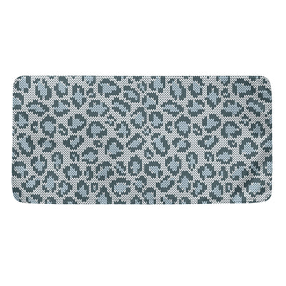 Snow Leopard Knitted Pattern Print Towel