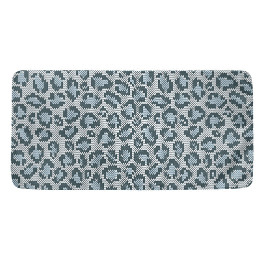 Snow Leopard Knitted Pattern Print Towel