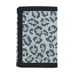 Snow Leopard Knitted Pattern Print Trifold Wallet
