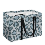 Snow Leopard Knitted Pattern Print Utility Tote Bag