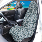 Snow Leopard Knitted Pattern Print Waterproof Car Seat Cover
