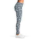 Snow Leopard Knitted Pattern Print Women's Leggings