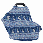 Snow Rabbit Knitted Pattern Print Baby Seat Cover