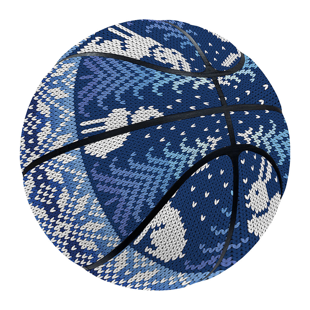 Snow Rabbit Knitted Pattern Print Basketball