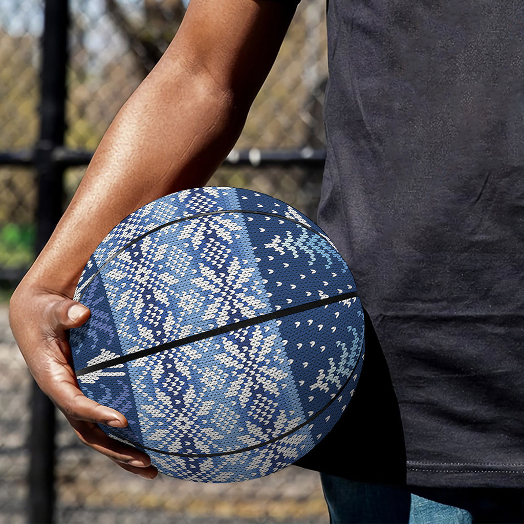 Snow Rabbit Knitted Pattern Print Basketball