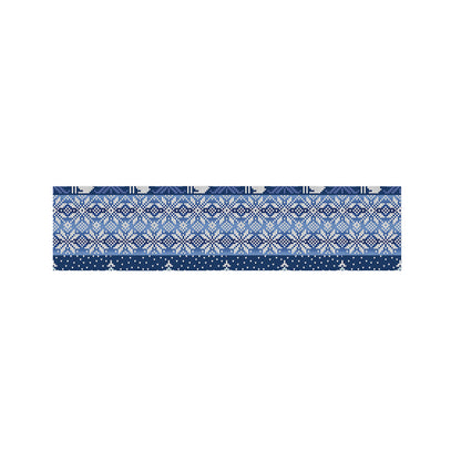 Snow Rabbit Knitted Pattern Print Bed Runner
