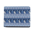 Snow Rabbit Knitted Pattern Print Bifold Wallet