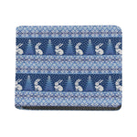 Snow Rabbit Knitted Pattern Print Bifold Wallet