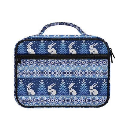 Snow Rabbit Knitted Pattern Print Briefcase Bible Bag
