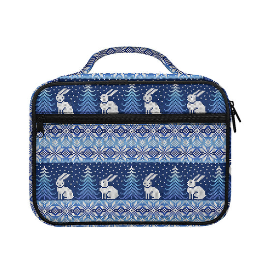 Snow Rabbit Knitted Pattern Print Briefcase Bible Bag