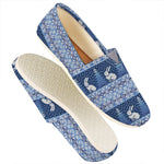Snow Rabbit Knitted Pattern Print Casual Shoes