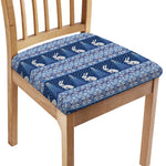 Snow Rabbit Knitted Pattern Print Chair Cushion Cover