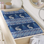 Snow Rabbit Knitted Pattern Print Changing Pad Cover