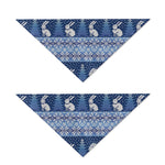 Snow Rabbit Knitted Pattern Print Dog Bandana