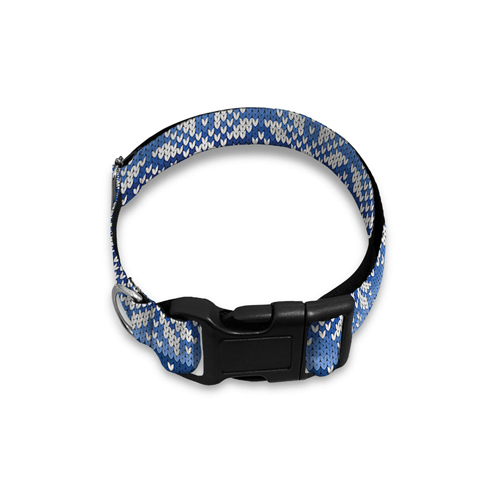 Snow Rabbit Knitted Pattern Print Dog Collar