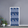 Snow Rabbit Knitted Pattern Print Door Sticker