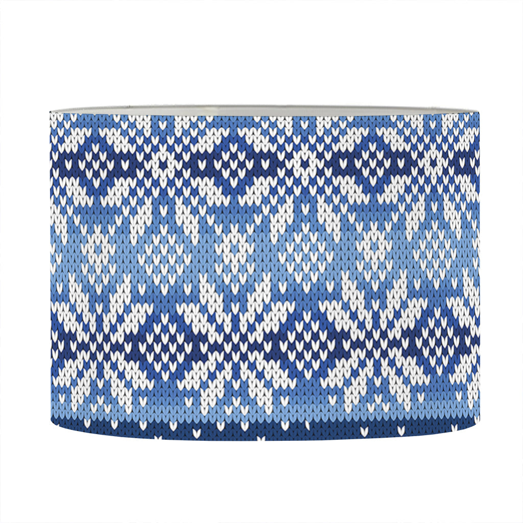 Snow Rabbit Knitted Pattern Print Drum Lamp Shade