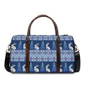 Snow Rabbit Knitted Pattern Print Duffel Bag