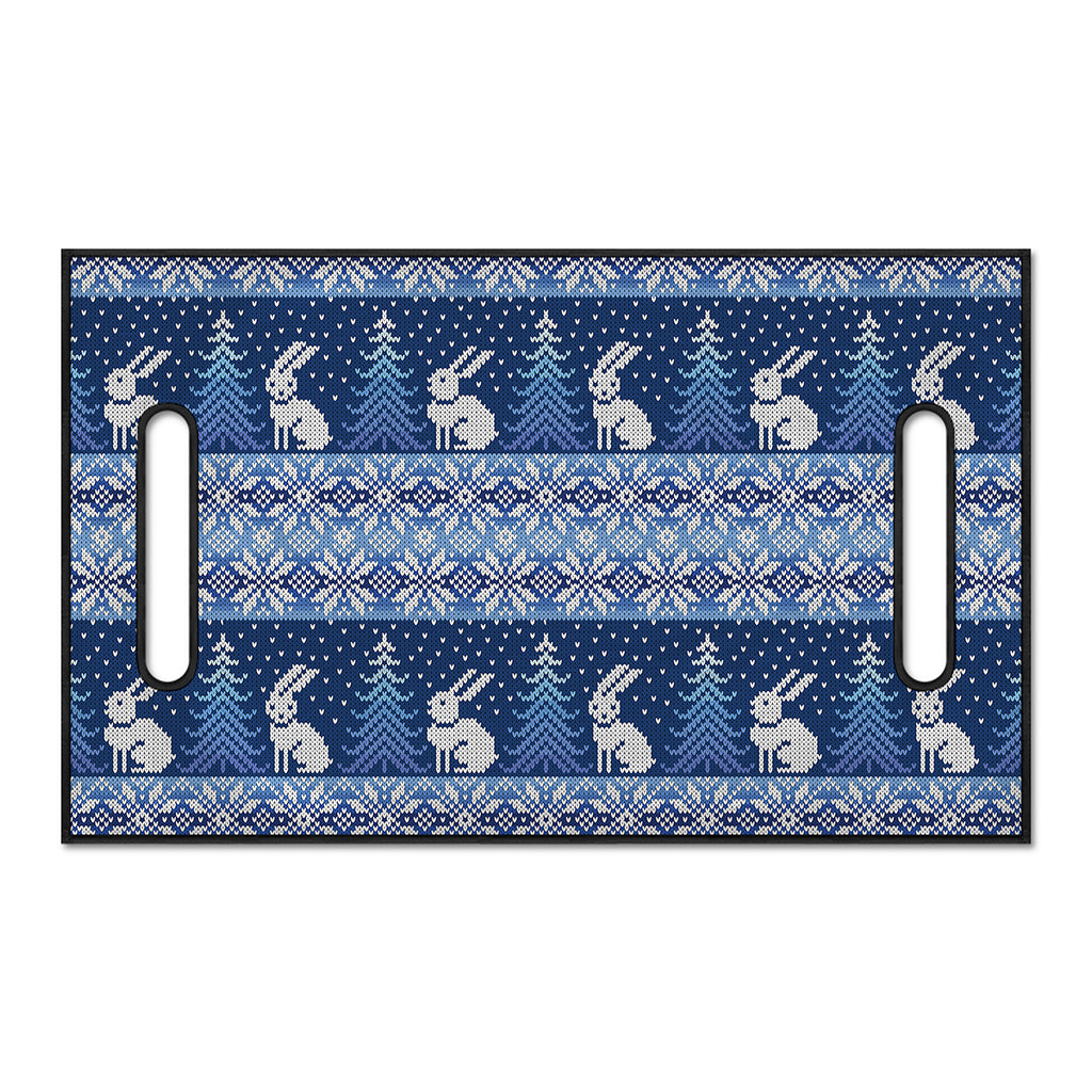Snow Rabbit Knitted Pattern Print Golf Cart Seat Cover