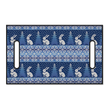Snow Rabbit Knitted Pattern Print Golf Cart Seat Cover