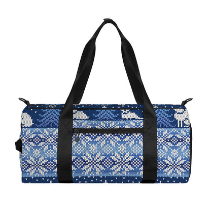 Snow Rabbit Knitted Pattern Print Gym Bag