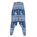 Snow Rabbit Knitted Pattern Print Hammer Pants