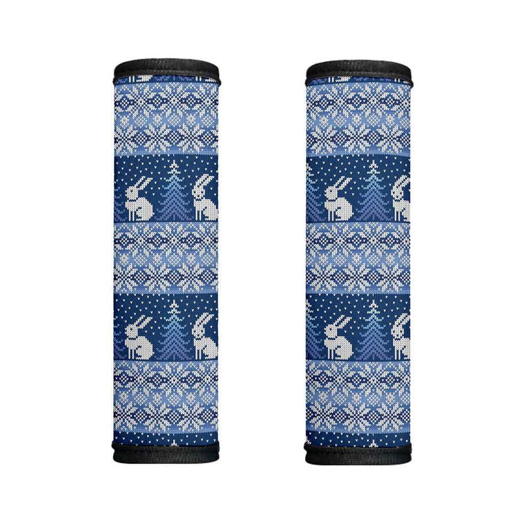 Snow Rabbit Knitted Pattern Print Handle Covers