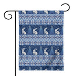 Snow Rabbit Knitted Pattern Print House Flag