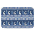 Snow Rabbit Knitted Pattern Print Indoor Door Mat