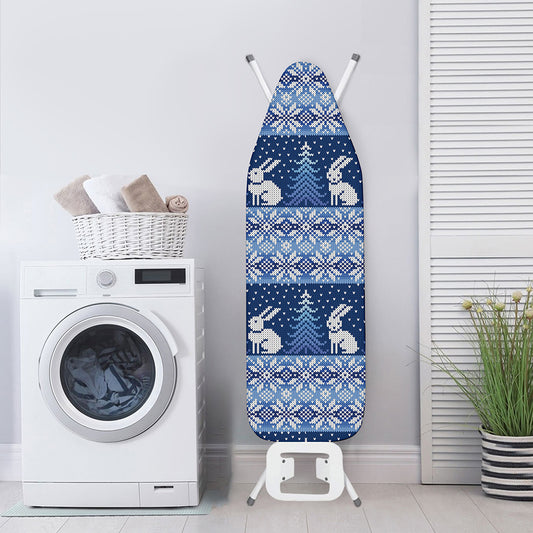Snow Rabbit Knitted Pattern Print Ironing Board Cover