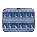 Snow Rabbit Knitted Pattern Print Laptop Sleeve
