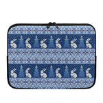 Snow Rabbit Knitted Pattern Print Laptop Sleeve