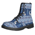 Snow Rabbit Knitted Pattern Print Backpack