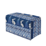 Snow Rabbit Knitted Pattern Print Leather Tissue Box Cover